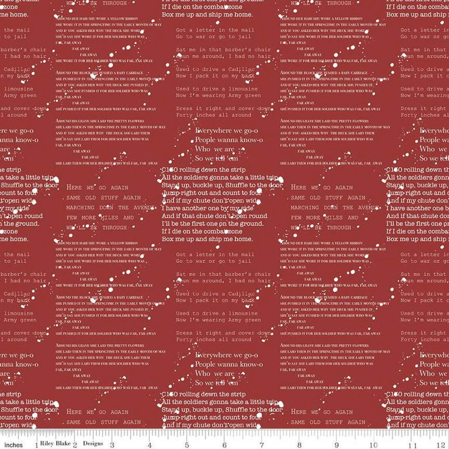 Coming Home Cadence Patriotic #C14422 BARN RED- Riley Blake Designs Sold by the yard only!