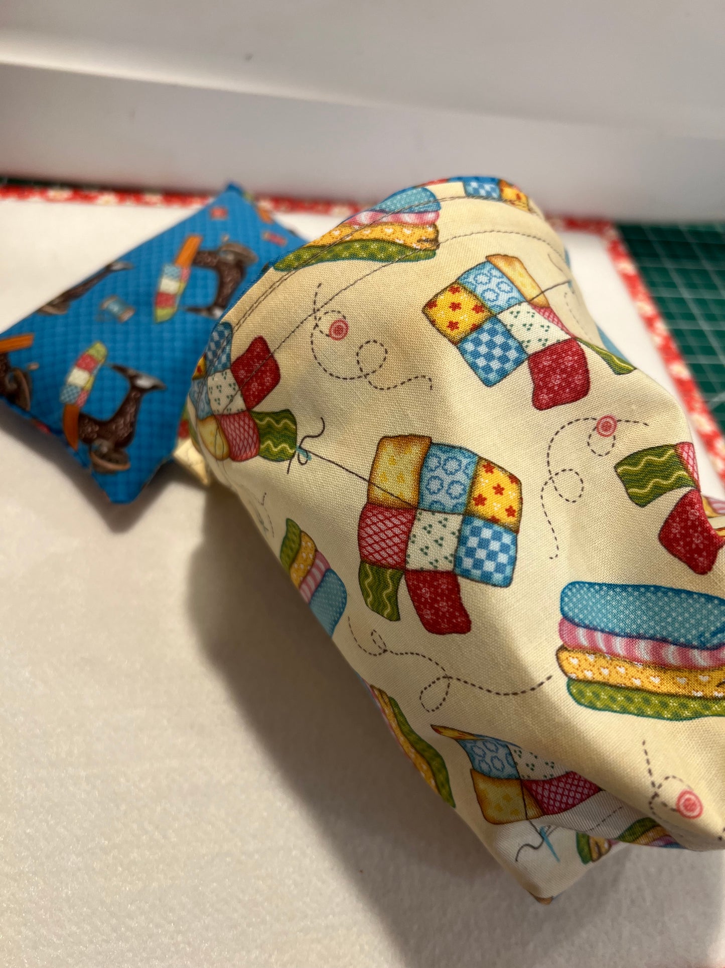 Pin Cushion w/ Thread Catcher Handmade w/ walnut shells