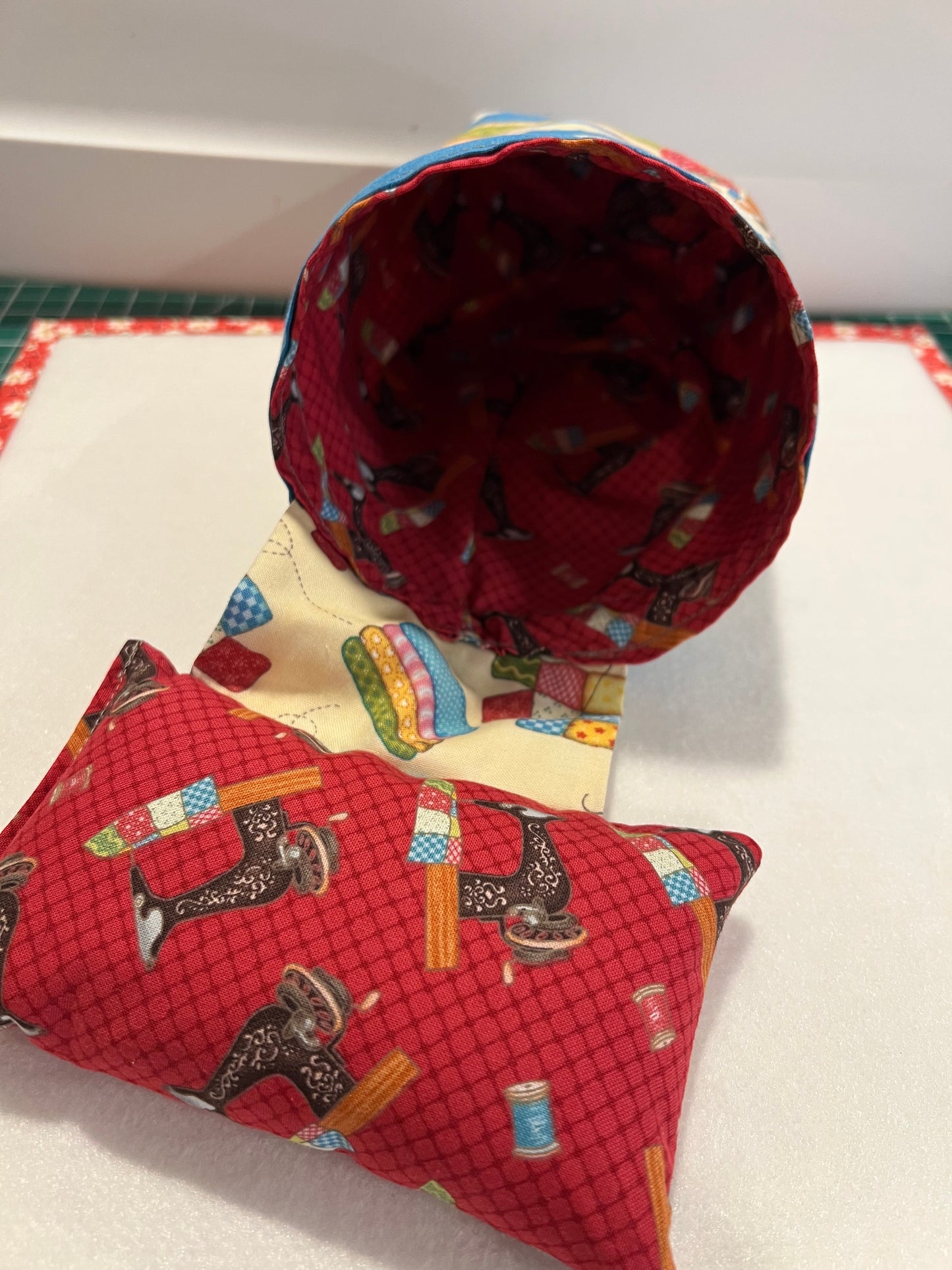 Pin Cushion w/ Thread Catcher Handmade w/ walnut shells
