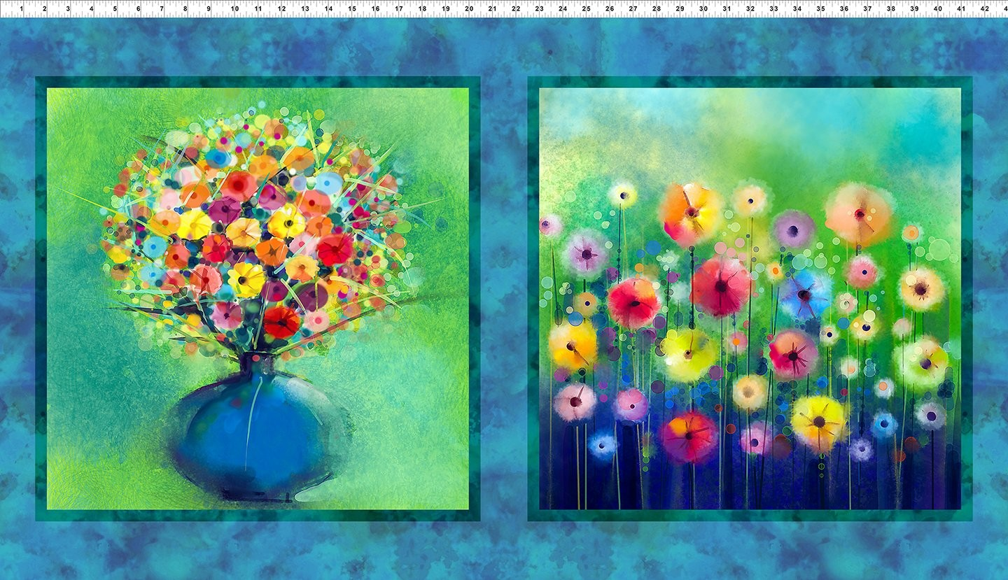 Spring Panel 10YOA-1 - 100% cotton fabric - PANEL