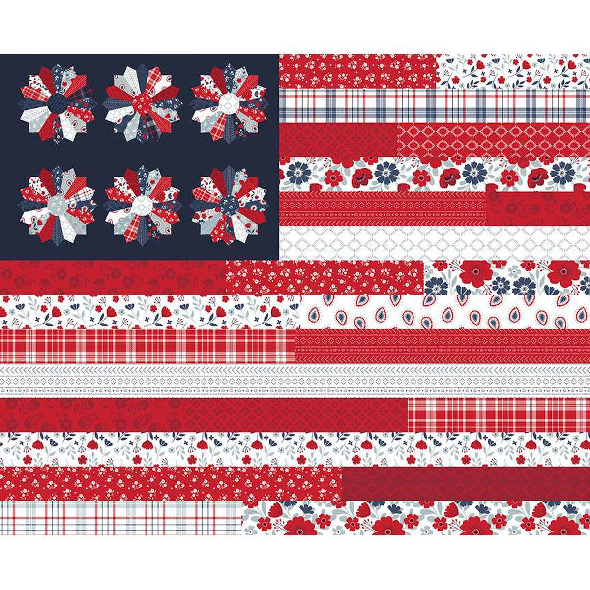 American Beauty Flag Panel Riley Blake Designs- 36"x43.5", Digitally Printed - 100 percent cotton … Sold by the Yard!