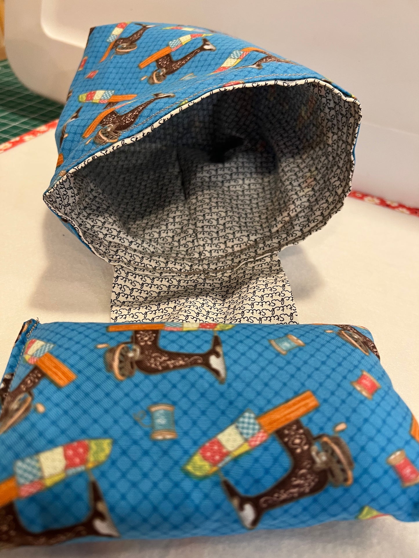 Pin Cushion w/ Thread Catcher Handmade w/ walnut shells