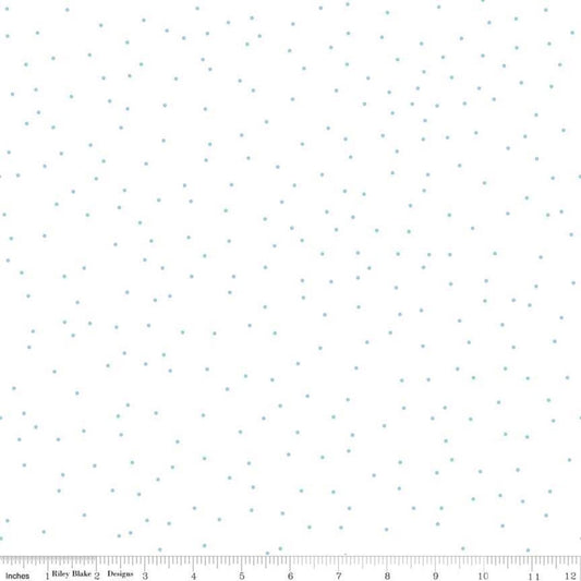 Pin Dot Aqua Riley Blake Design - Sold by The YARD!