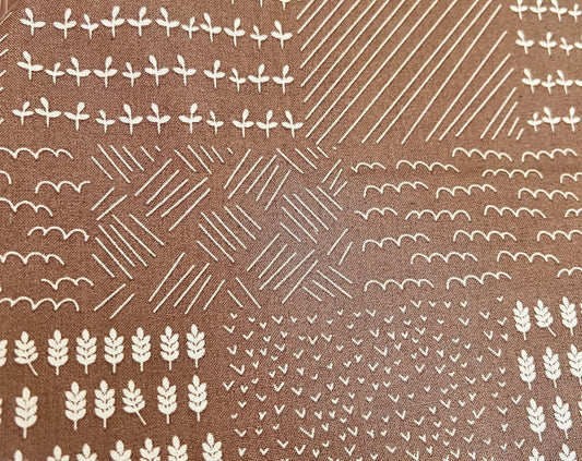 Country Life Field Crops Soil - Riley Blake Designs - Quilting - 100% Cotton Fabric. Sold by the yard only! Blender Fabric