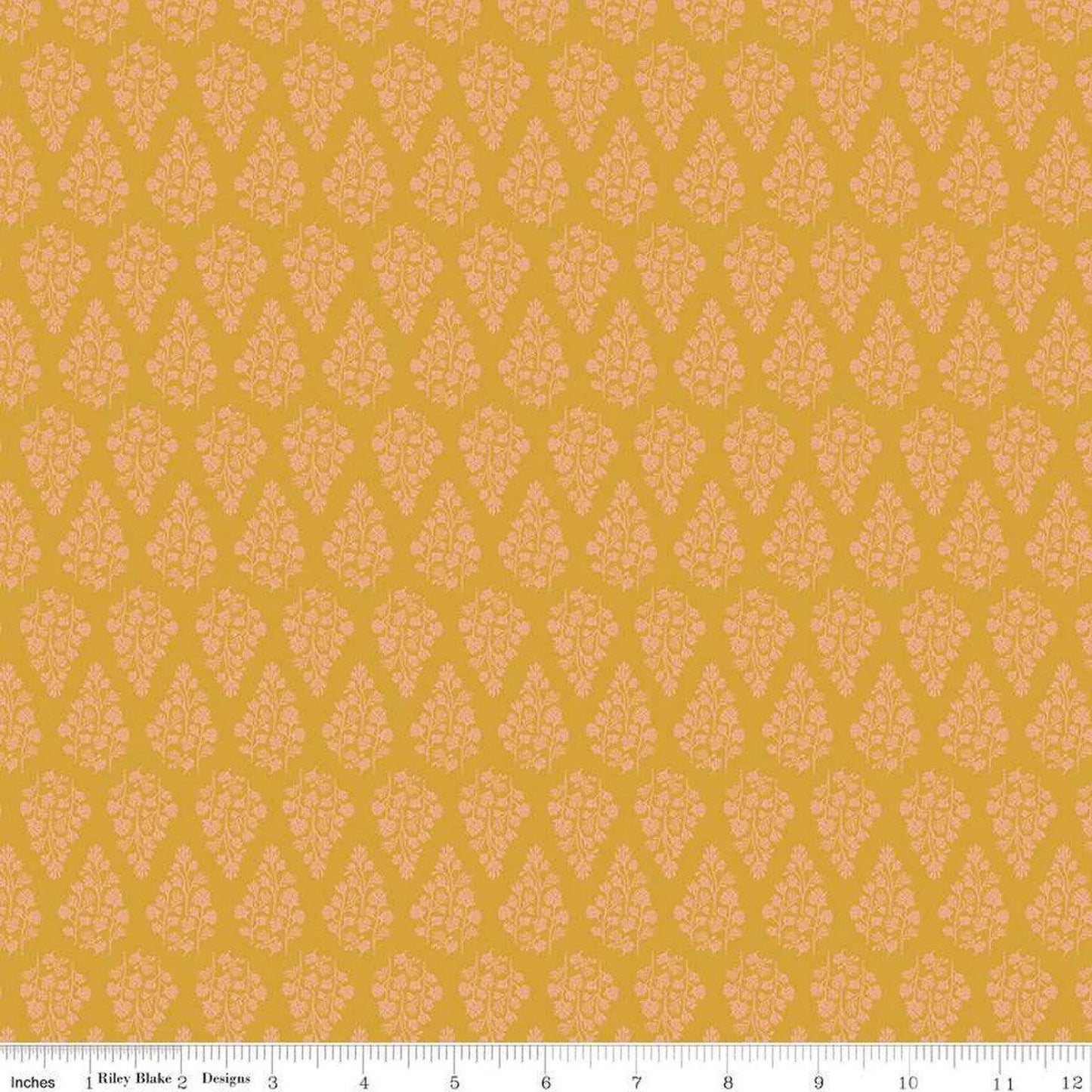 Porch Swing by Ashley Collett - Stems Mustard Riley Blake  #C14055-MUSTARD  Sold by the yard only!