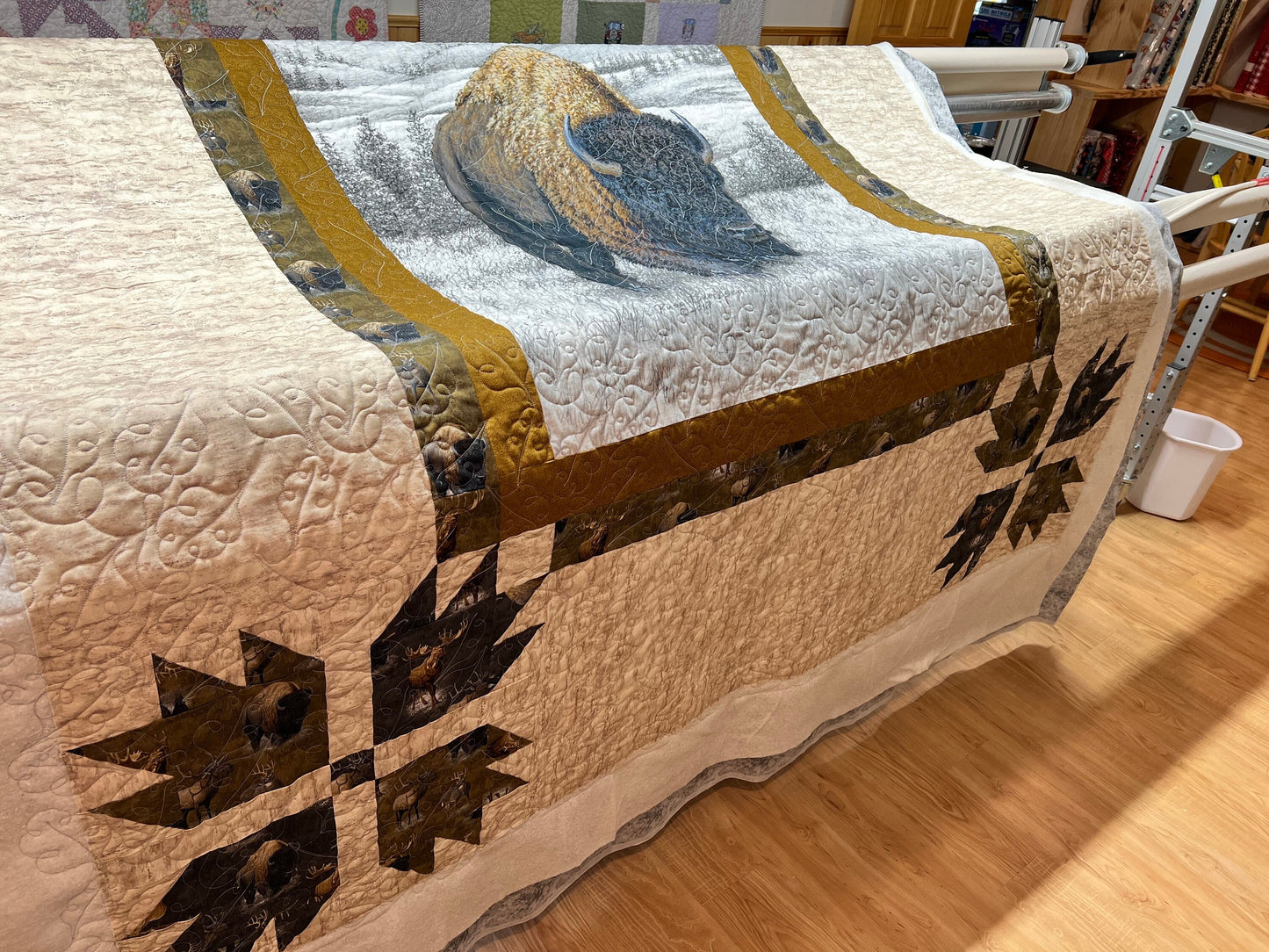 Longarm Quilting Services - $5 deposit - Edge to Edge quilting 0.018 cents per square inch