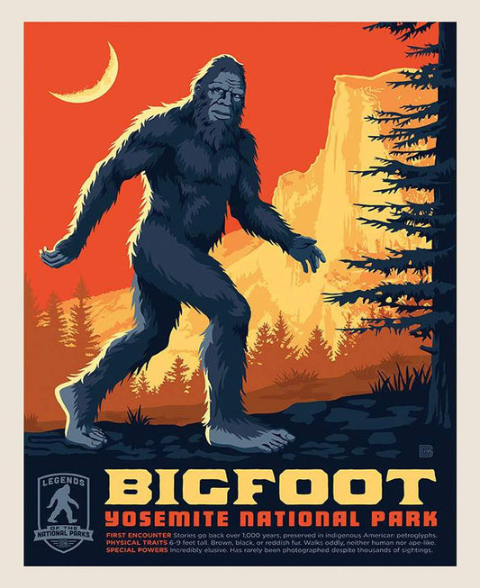 Bigfoot Panel - Legends of the National Parks 36"x43.5", 100 percent cotton … Sold by the Yard!