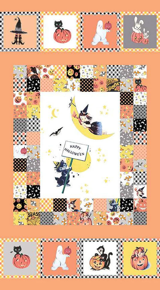 Fright Delight Quilt Cotton Fabric Panel by Lindsay Wilkes of the Cottage Mama for Riley Blake - P13237-PANEL - Panel measures 24" x 43.5"