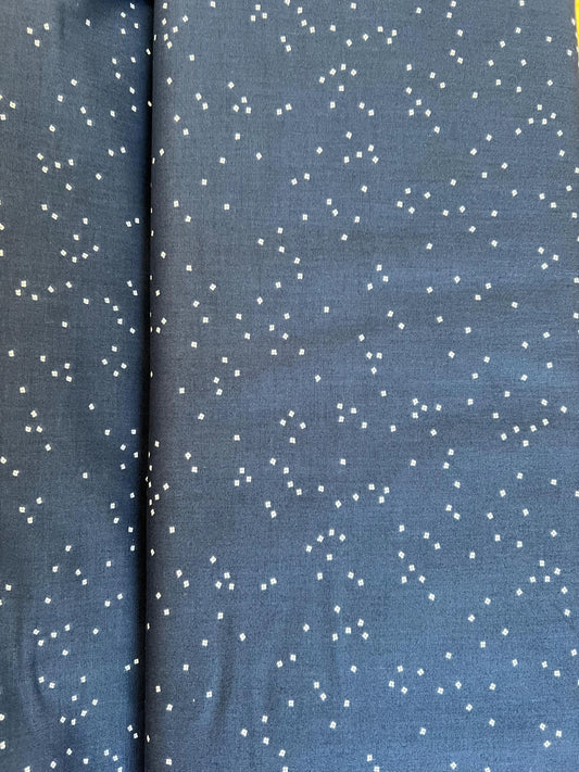 NAVY Blossom Print Fabric, Christopher Thompson for Riley Blake Designs, Sold by Yard Cuts, C715 The Tattooed Quilter