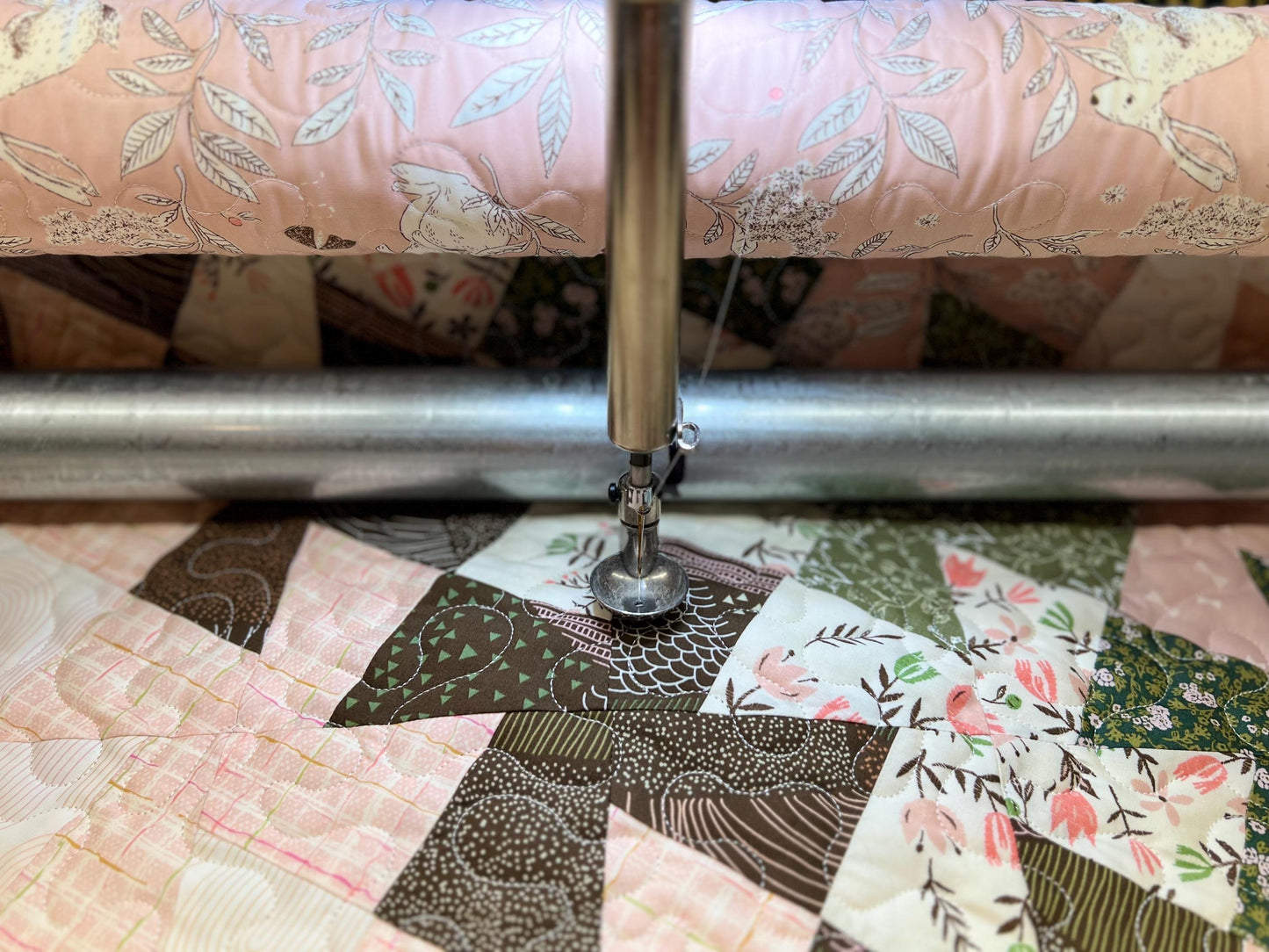 Longarm Quilting Services - $5 deposit - Edge to Edge quilting 0.018 cents per square inch