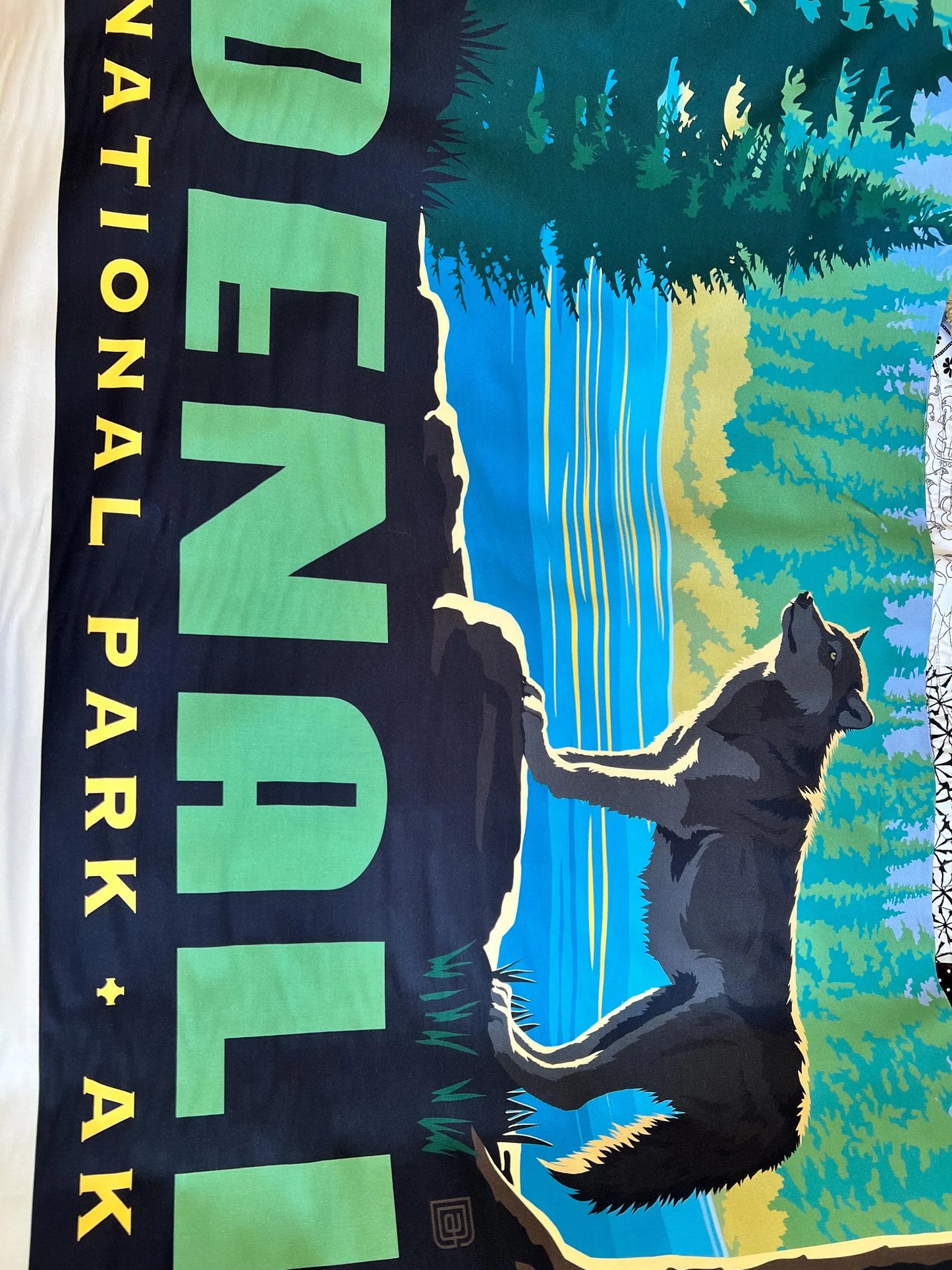 DENALI - National Parks Poster Panel  - 36"x43.5", Digitally Printed - 100 percent cotton … Sold by the Yard!