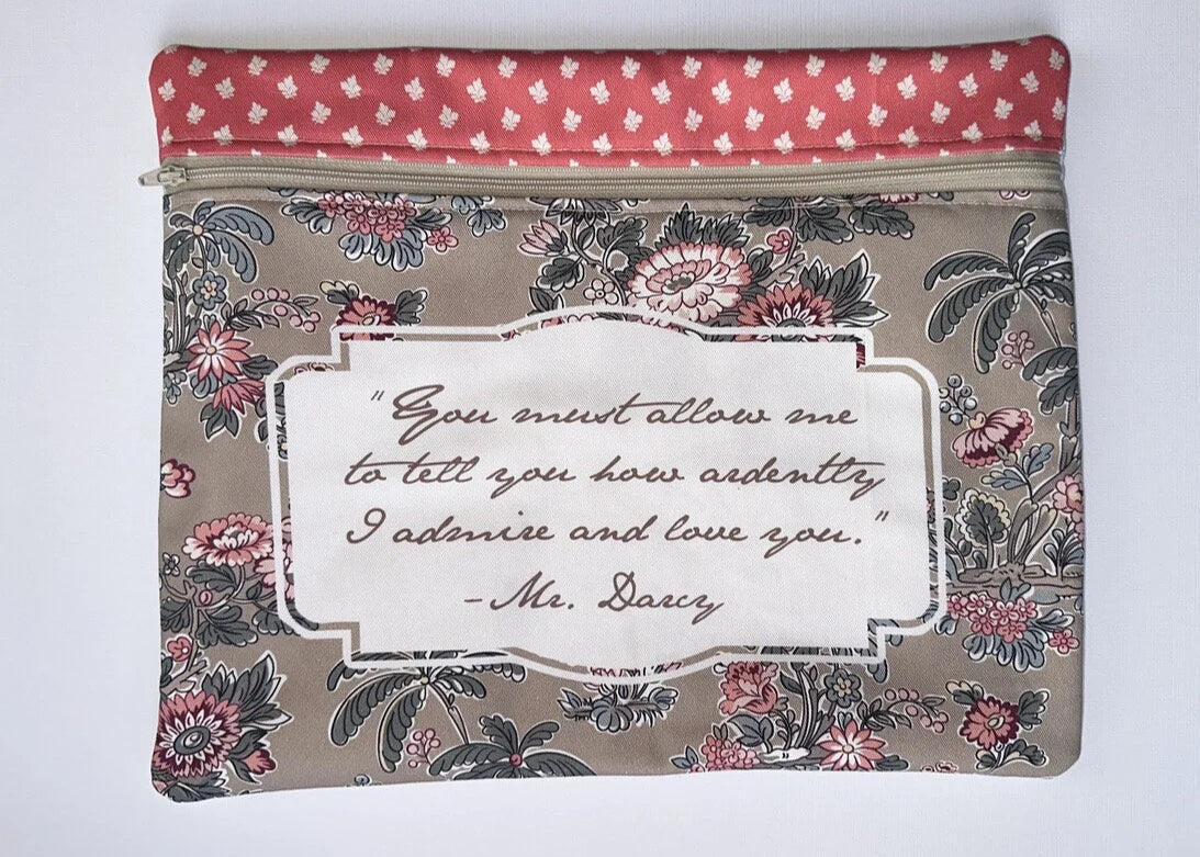 Pride & Prejudice Home Décor Zipper Bags and Quilt Labels Panel size is 56" x